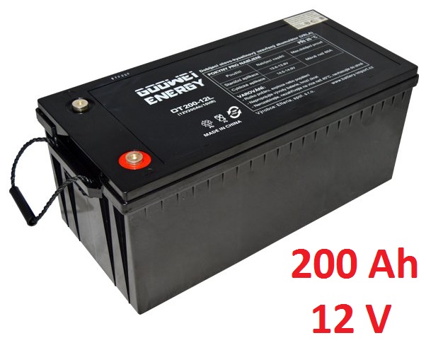 Trakční baterie (GEL) OTL 200 Ah , 12 V , kontakty T3 , GOOWEI ENERGY