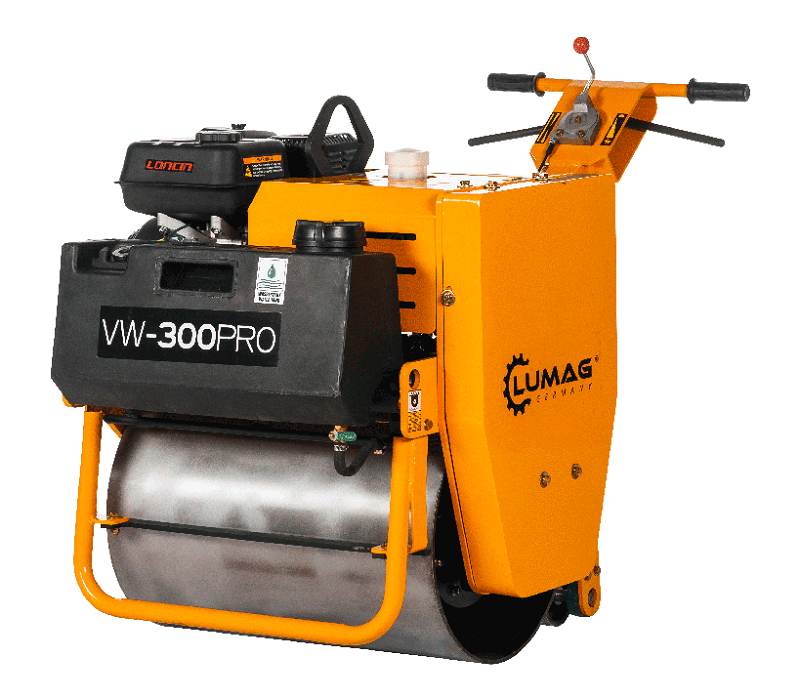 Vedený vibrační válec VW 300 PRO, 200 kg Lumag