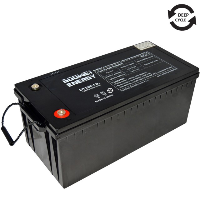 Trakční baterie (GEL) OTL 200 Ah , 12 V , kontakty T3 , GOOWEI ENERGY