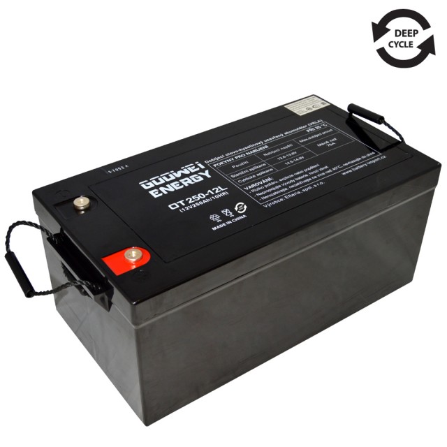 Trakční baterie (GEL) OTL 250 Ah , 12 V , kontakty T3 , GOOWEI ENERGY
