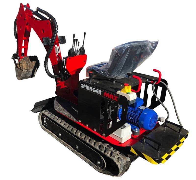 Mikrobagr , minirypadlo SPRINGER MAX-E , 790 kg , 360 rotace, Elgo Plus