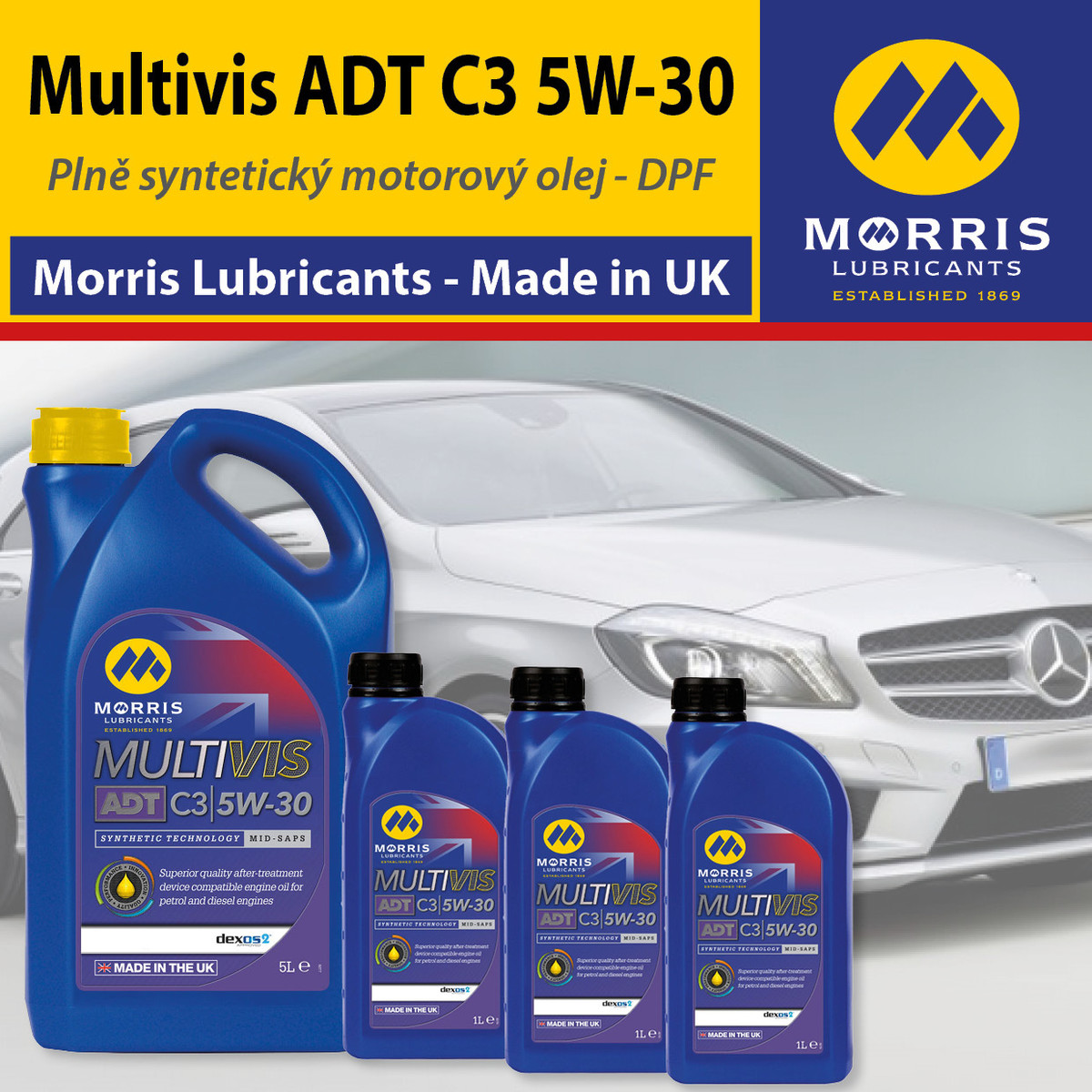 Morris Multivis ADT C3 5W-30, plně syntetický motorový olej, 1l