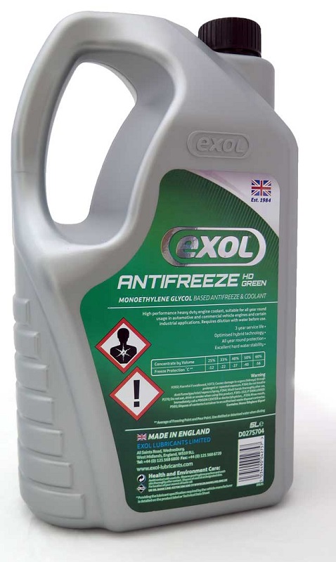 Exol Opticool Antifreeze HD (Green) - zelená chladicí kapalina do motoru, koncentrát, 5 l