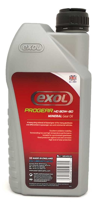 Exol Athena Progear HD 80W-90, výkonný převodový olej s minerálním základem, GL4, GL5, 1l