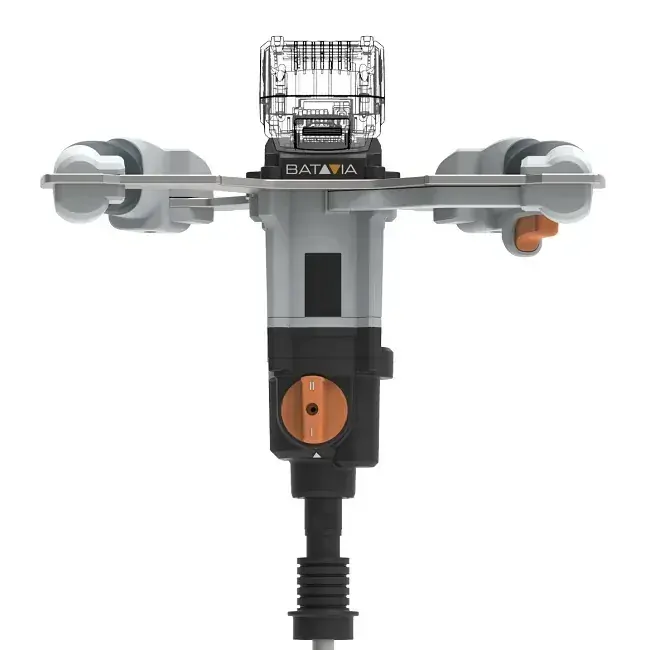 Aku bezdrátové, univerzální míchadlo stavebních směsí, mixér, Ø120mm, délka míchadla 590mm, 18V Li-Ion, bez baterie a nabíječky, bateriová platforma BATAVIA MAXXPACK