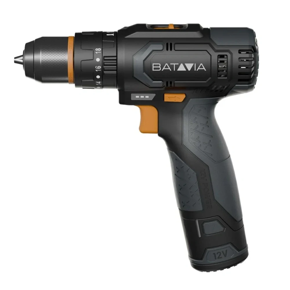 AKU kombinovaná vrtačka, šroubovák a vrtačka s příklepem 12V Li-Ion, 28 Nm, bez baterie a nabíjecího kabelu USB-C, Fixxpack 2.0 BATAVIA