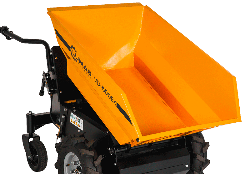 Elelektrický kolový minidumper MD 500 EK, 1000 W, nosnost 500 kg Lumag