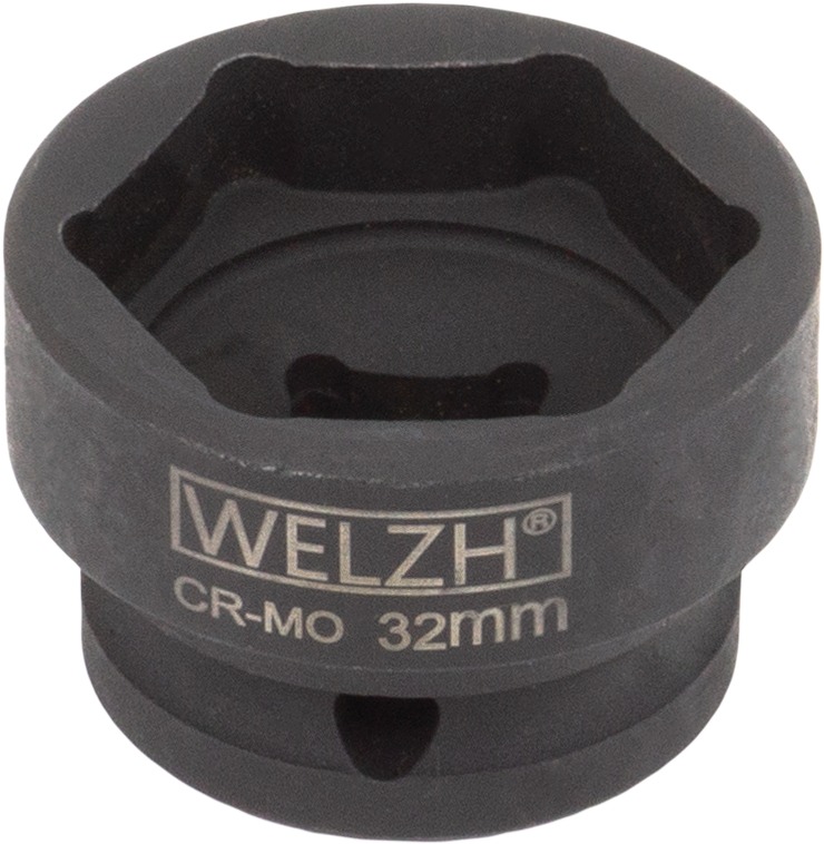Hlavice nástrčné 1/2", pro rázové utahováky, CrMo, 10-32 mm, sada 15 dílů, Welzh