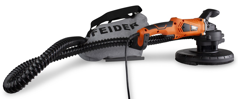 Bruska na podlahy, stěny, stropy, na sádrokarton, omítky a další materiály a povrchy, 1200 W, 225 mm s náhradní výměnou trojúhelníkovou hlavou FPEP1200CPC FEIDER