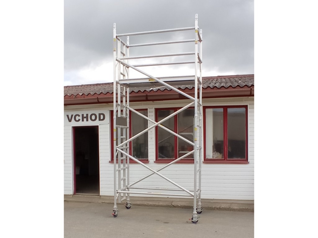 Profesionální hliníkové lešení o pracovní výšce 5,2 m, půdorys lešení 0,85 x 1,8 m Transform Tower