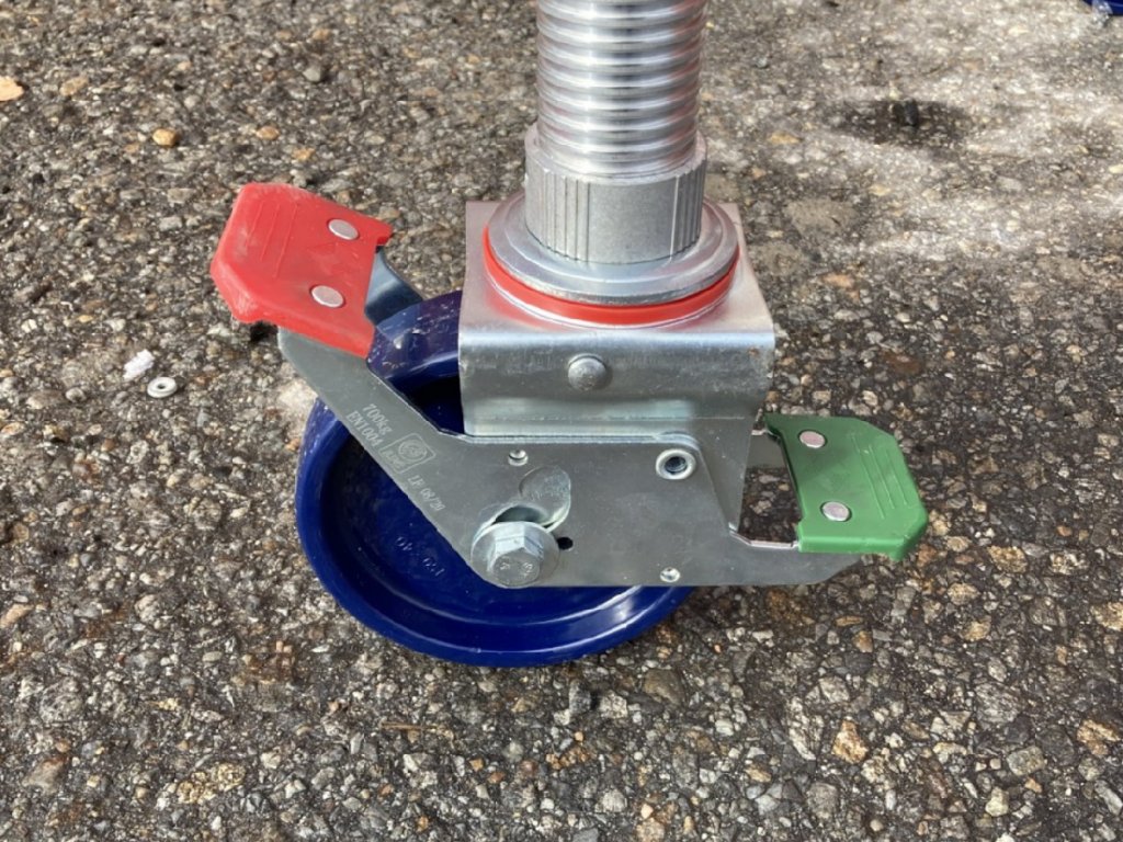 Výškově nastavitelné kolečko průměr 150 mm pro hliníkové lešení Transform Tower