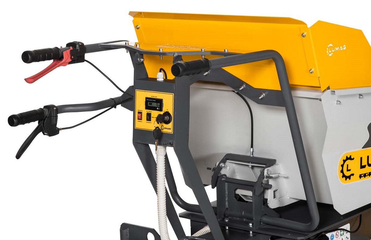 Elektrický kolový minidumper 750 W, 24 V, nosnost 400 kg MD 450RE Lumag