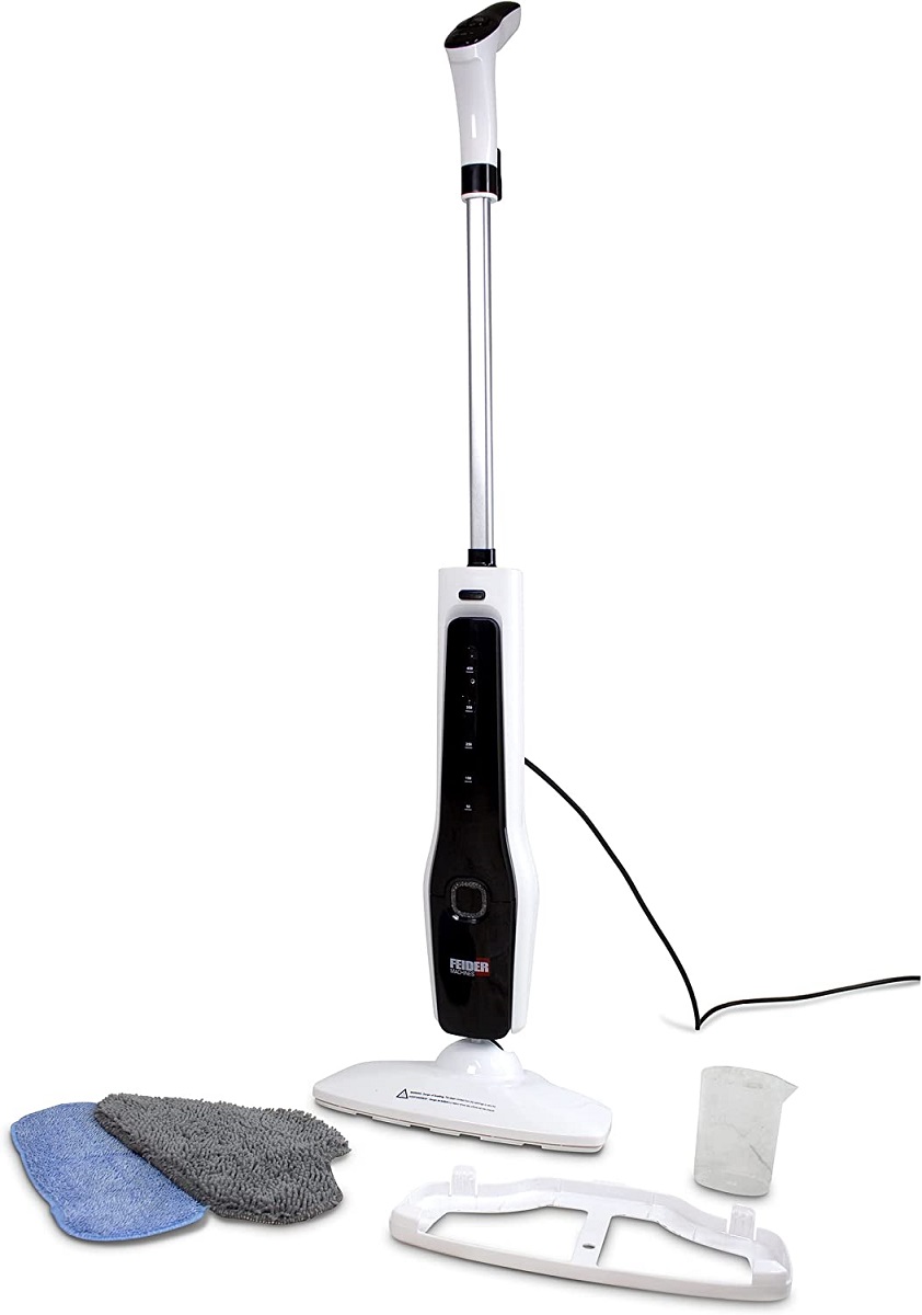 Podlahový parní čistič, parní mop 1300 W, 1,5 barů, průtok páry 28 g/min, ochrana proti přehřátí, FHBV1300 FEIDER - VÝPRODEJ