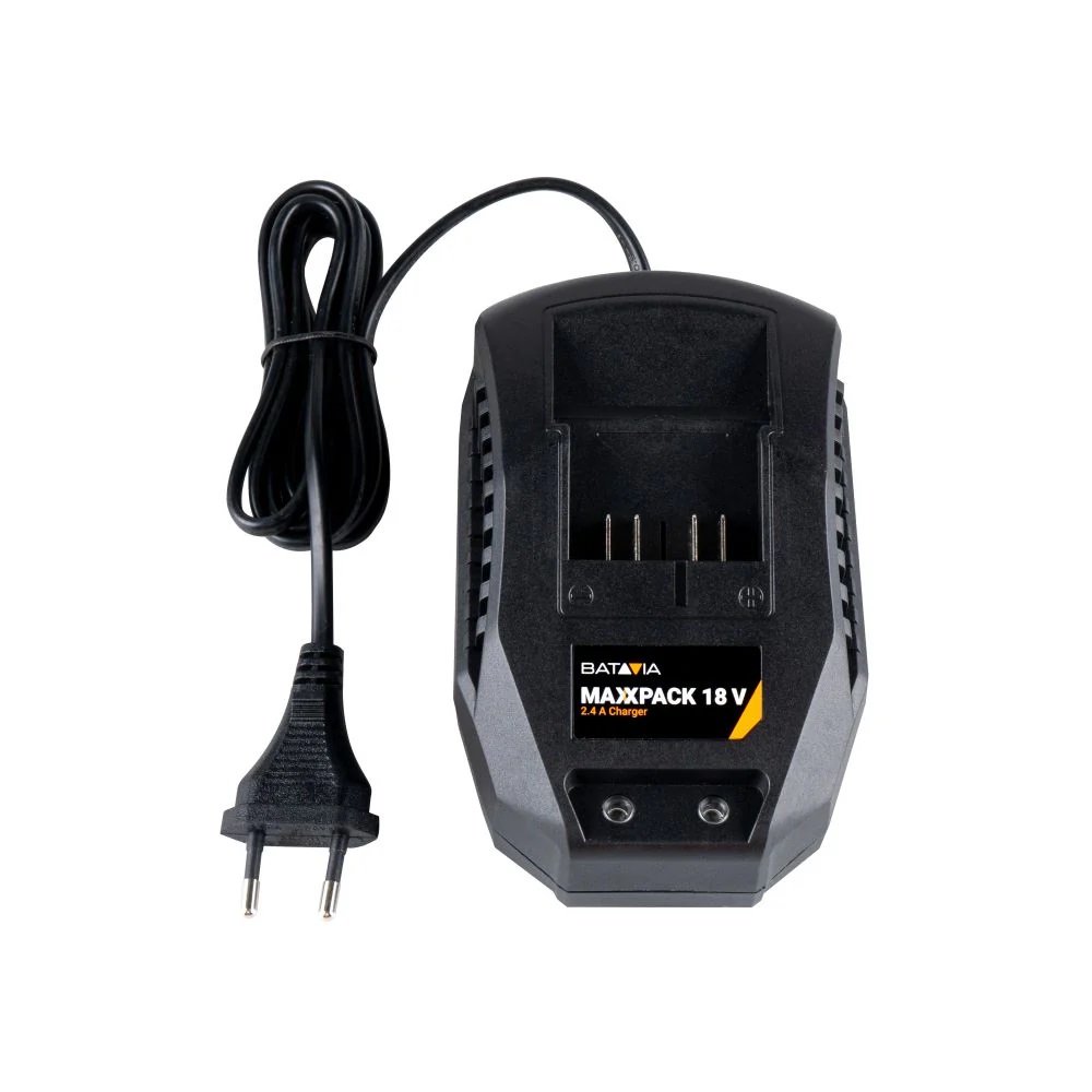 Nabíječka 18V, pro 2Ah, 4Ah a 5Ah baterie, nabíjecí proud 2,4 A, MAXXPACK pro AKU nářadí BATAVIA MAXXPACK