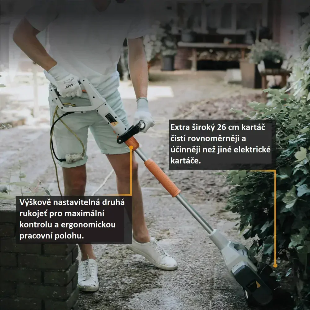 Univerzální elektrický kartáčový čistič povrchů, rotační kartáč, 230 V, výkon 1.020 W, multikartáč MAXXBRUSH BATAVIA