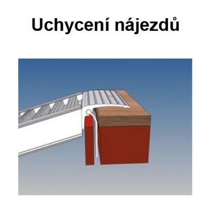 Hliníkové nájezdy, 1 pár, délka 3,5 m, výška profilu 100 mm, nosnost 2.100 kg