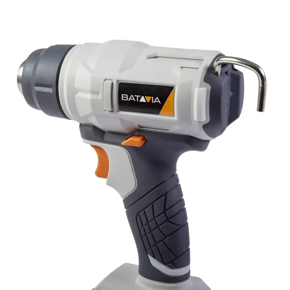 Aku bezdrátová horkovzdušná pistole, 18V Li-Ion, max. teplota 550°C, 240 l./min., bez baterie a nabíječky, bateriová platforma MAXXPACK BATAVIA