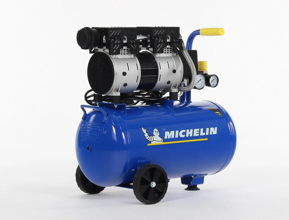 Ultra tichý, bezolejový, vzduchový kompresor, 8 bar, 24 l, 59db, 1,5kW, 106 l/min., 230V, MICHELIN MX 24-1