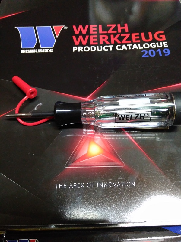 Zkoušečka napětí auto-moto 6V, 12V a 24V, Welzh