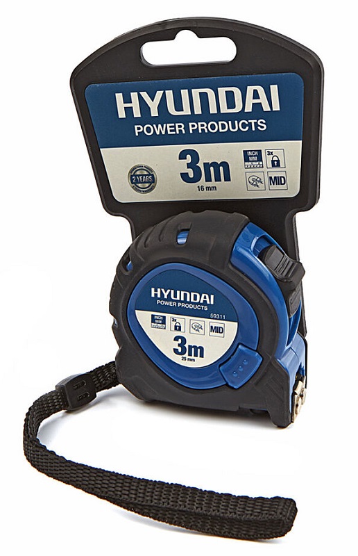 Svinovací metr 3 m se třemi brzdami HYUNDAI