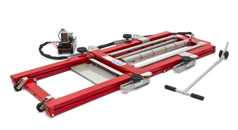 Mobilní 2,5 tunový hydraulicko-pneumatický výškově nastavitelný auto-zvedák , 270 kg