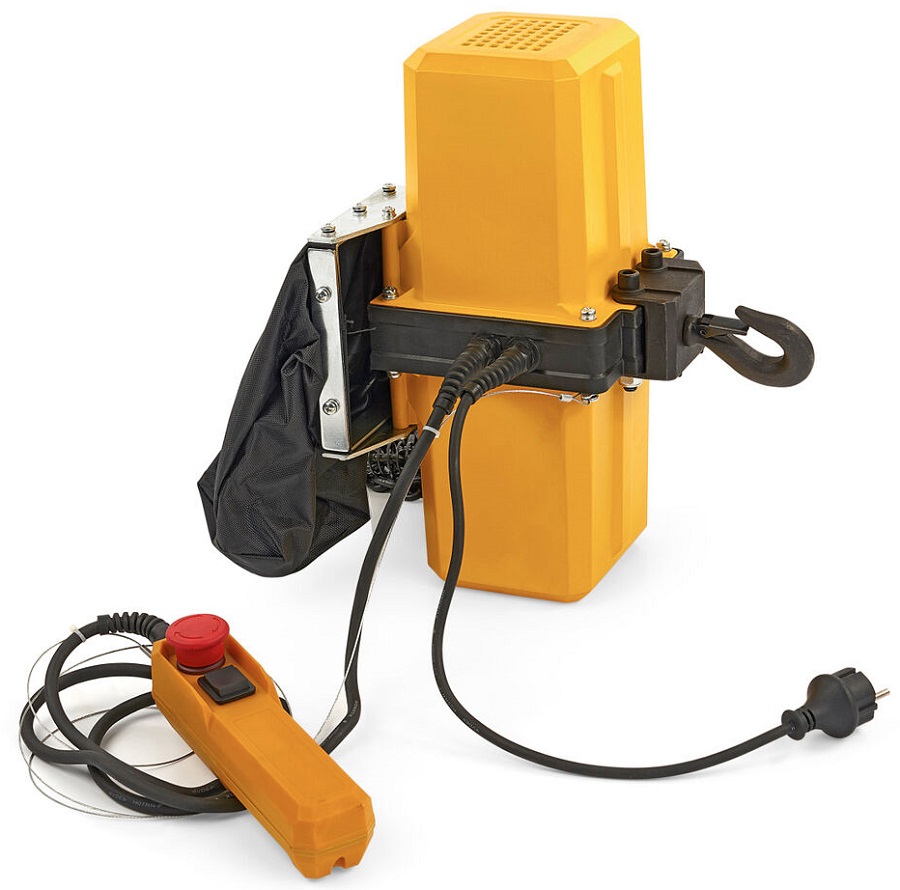 Profesionální elektrický řetězový kladkostroj, naviják 150 kg
