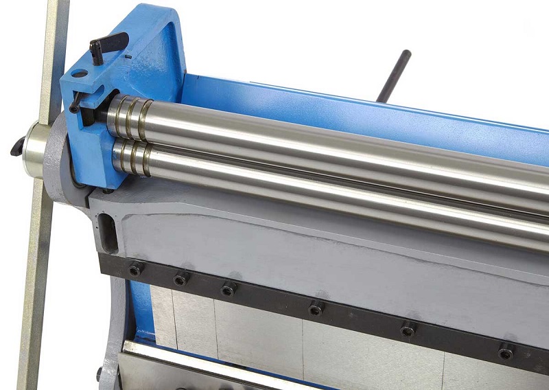 Kombinovaný stroj na plech 1015 - nůžky-stáčečka-ohýbačka plechu, 3 v 1, 1015 mm, 2 ovládací kliky, 240 kg