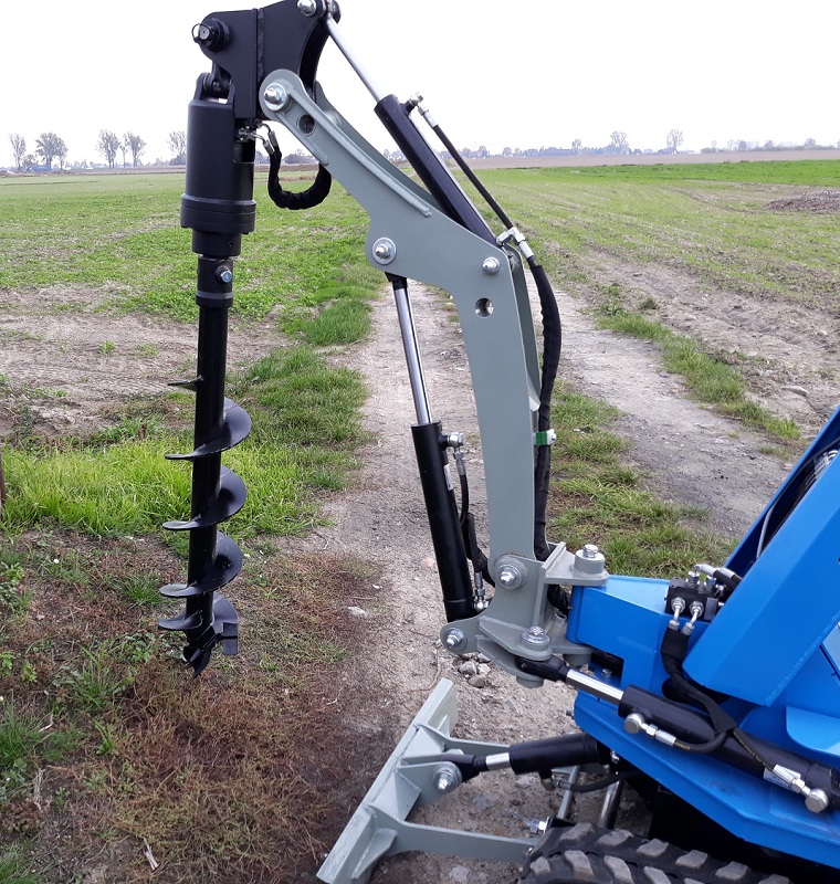 Hydraulická vrtací souprava DIGGA s jedním vrtákem pro čelní nakladače a minibagry MiniSM EU