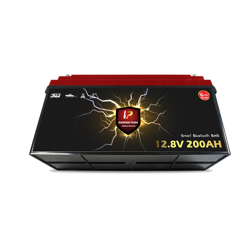 Trakční baterie 200 Ah, 12,8 V, Perfektium LiFePo4 Lithium, přes 4000 cyklů, 6 let záruka, se Smart BMS, Bluetooth a vyhřívací fólií, PF-12.8V 200Ah Perfektium
