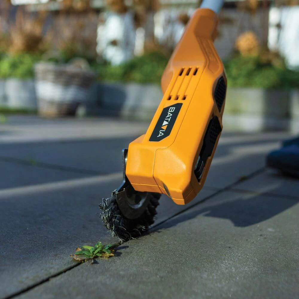 Aku bezdrátový kartáč na čištění spár, odstraňovač plevele, mechu a nečistot, 12 V, FIXXBRUSH BATAVIA
