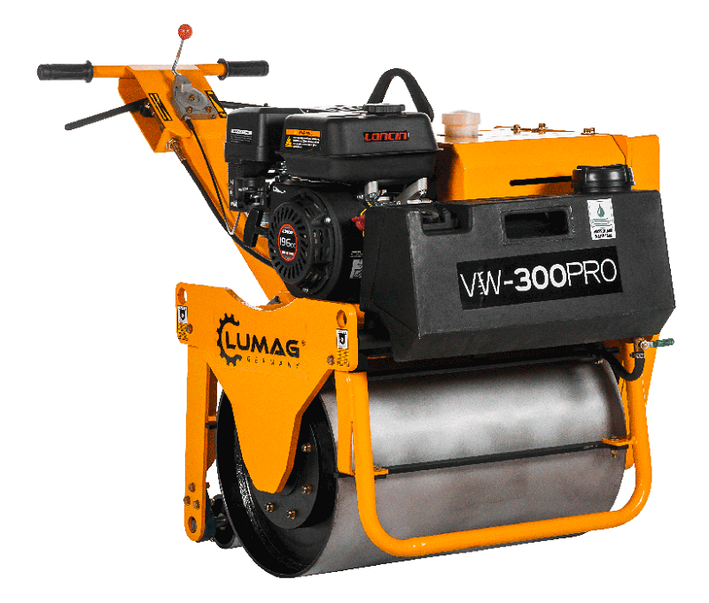 Vedený vibrační válec VW 300 PRO, 200 kg Lumag
