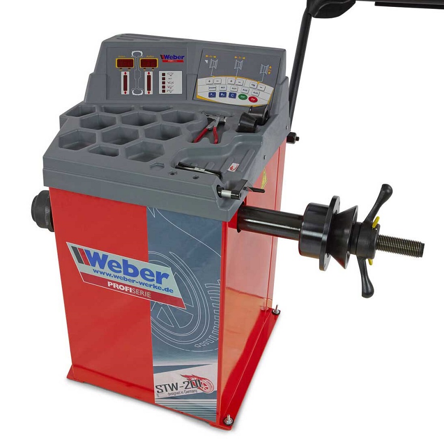 Vyvažovačka a zouvačka auto pneumatik 10" - 24", profi serie, sada 180 kg + 130 kg, Weber