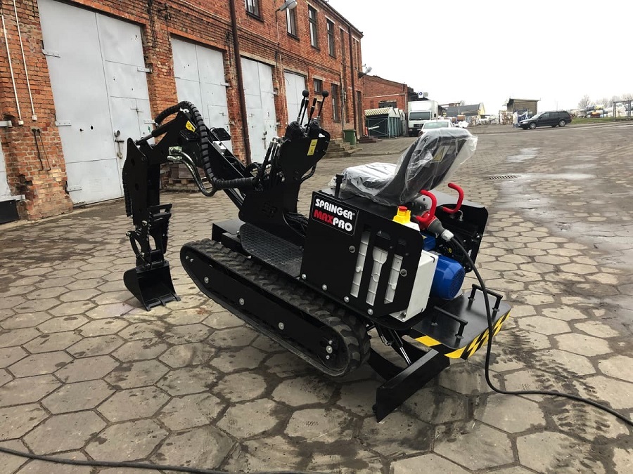 Mikrobagr , minirypadlo SPRINGER MAX-PRO-E , 850 kg , 360 rotace, Elgo Plus