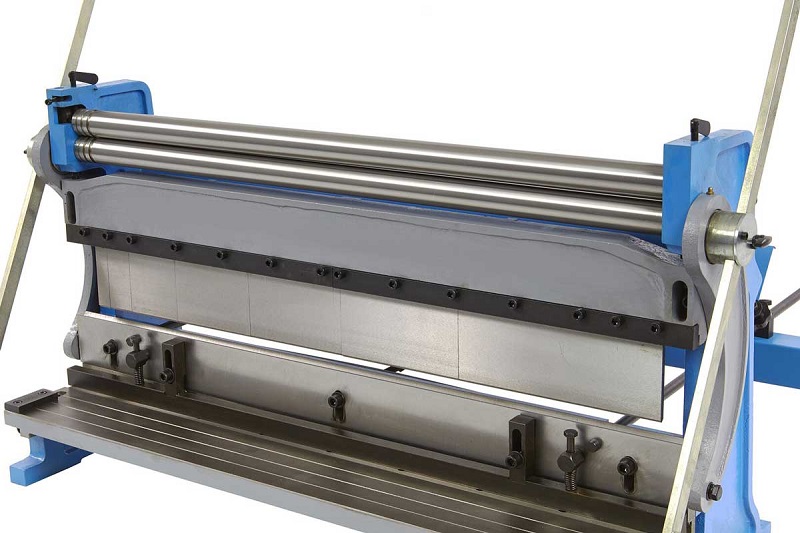 Kombinovaný stroj na plech 1015 - nůžky-stáčečka-ohýbačka plechu, 3 v 1, 1015 mm, 2 ovládací kliky, 240 kg