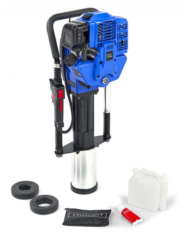 Motorové beranidlo pro zatloukání kůlů, benzínové 2-taktní, 1500 W, 2,5 Nm, 20-55 J