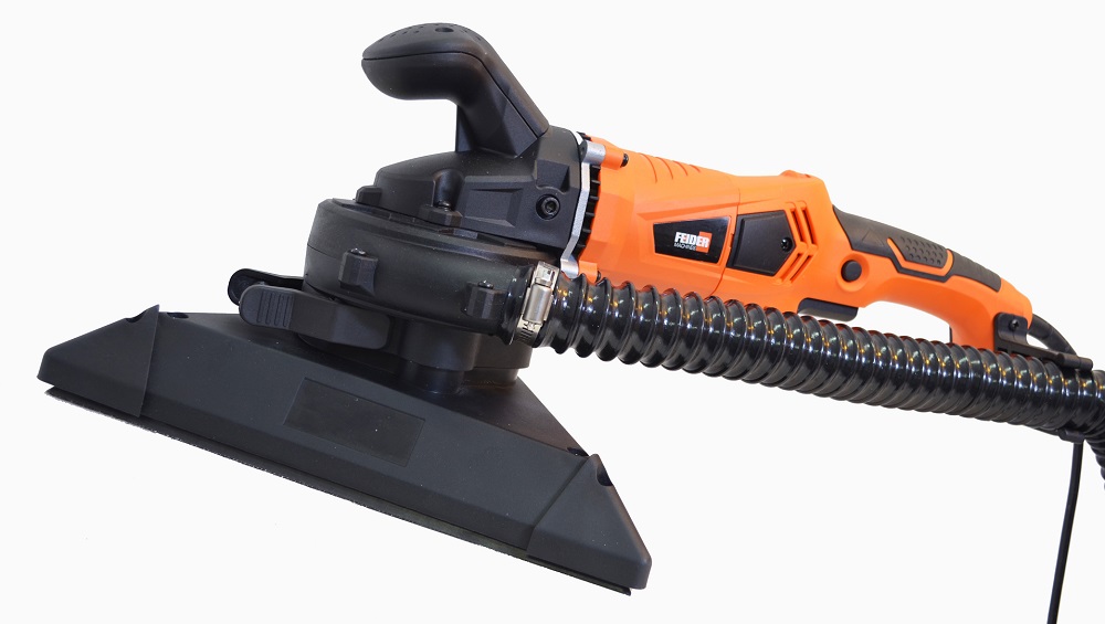 Bruska na podlahy, stěny, stropy, na sádrokarton, omítky a další materiály a povrchy, 1200 W, 225 mm s náhradní výměnou trojúhelníkovou hlavou FPEP1200CPC FEIDER