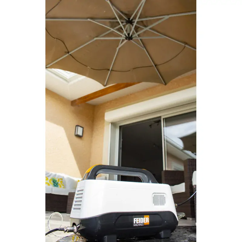 Mlžící vodní systém, mlhovač, vodní mlha, osvěžovač a ochlazovač vzduchu, 60 W, 40 barů, 230V, 6 difuzorů s rychlospojkami a 10 m nylonové hadice. FHBE60W FEIDER Foggy Home - VÝPRODEJ