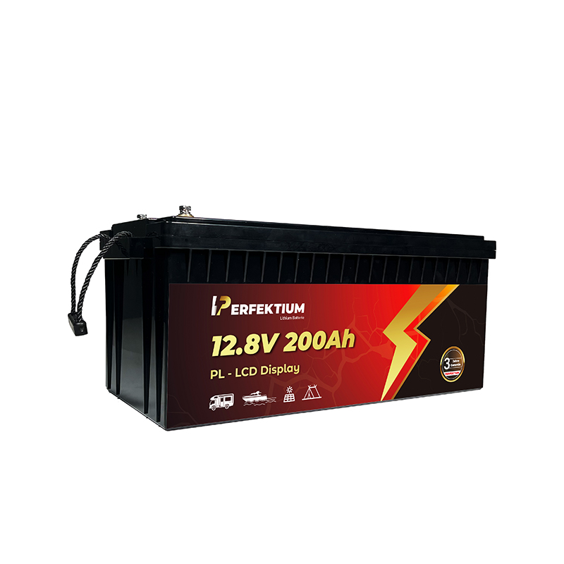 Trakční baterie 200 Ah, 12,8 V, Perfektium LiFePo4 Lithium, přes 4000 cyklů, 3 let záruka, s vestavěným Smart BMS a LCD displejem, PL-12.8V 200Ah Perfektium