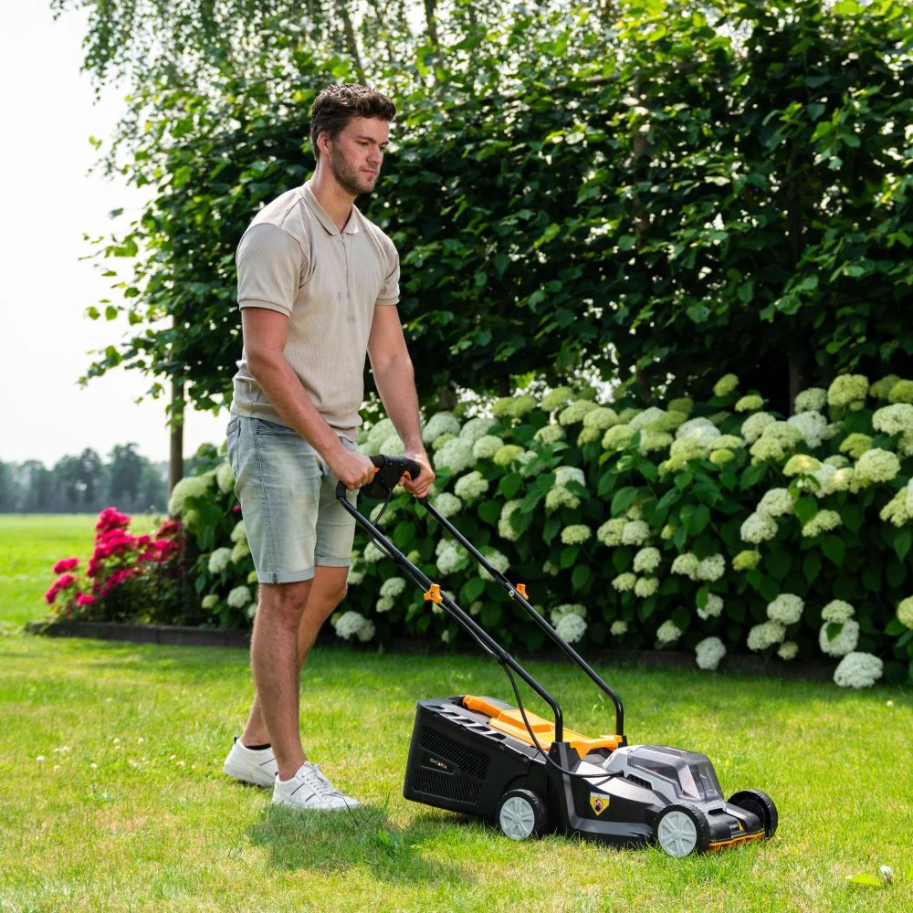 Aku bezdrátová sekačka na trávu, výška sečení 30 - 60 mm, včetně mulčování, 18V Li-Ion, bez baterie a nabíječky MAXXPACK BATAVIA 7064713