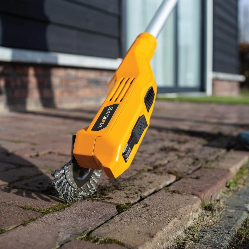 Aku bezdrátový kartáč na čištění spár, odstraňovač plevele, mechu a nečistot, 12 V, FIXXBRUSH BATAVIA