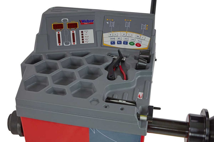 Vyvažovačka a zouvačka auto pneumatik 10" - 24", profi serie, sada 180 kg + 130 kg, Weber