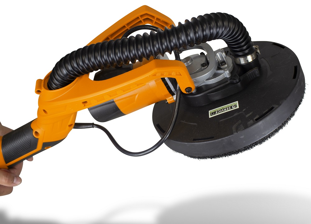 Bruska na podlahy, stěny, stropy, na sádrokarton, omítky a další materiály a povrchy, 710 W, 225 mm s náhradní výměnou trojúhelníkovou hlavou FPG7202P FEIDER