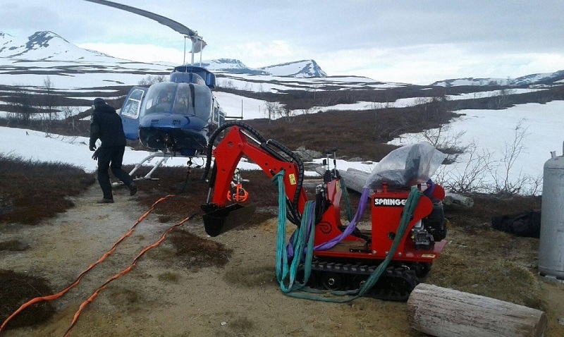 Mikrobagr , minirypadlo SPRINGER , 450 kg , 360 rotace,  Elgo Plus