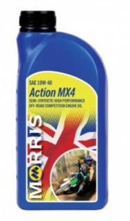 Morris Action MX4 10W-40 - olej pro 4T motory MX, Enduro, Offroad racing , 4l