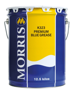 Morris K323 Premium Blue grease - vysoce odolná modrá vazelína proti vodě a prachu, 12,5 kg