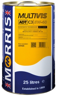 Morris Multivis ADT C3 5W-40 Fully Synthetic Motor Oil - mid-SAPS - PD motory, 25 l