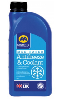 Morris MEG Antifreeze - modrá chladicí kapalina do motoru, koncentrát, 1l