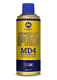 Morris MD4 Penetrating Fluid, multifunkční servisní, chrání proti korozi, startovací sprej, 400 ml