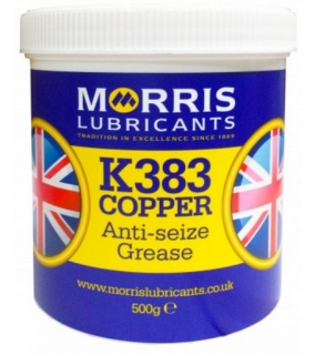 Morris K383, mazací tuk s mědí zamezující zatuhnutí a zareznutí, 500 g
