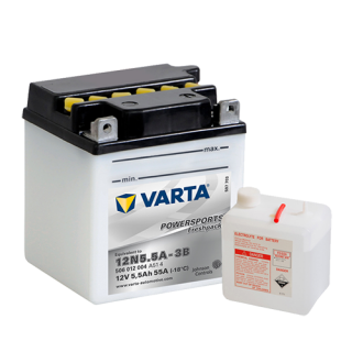 Motobaterie VARTA Powersports Freshpack 5,5 Ah , 12 V , 506 012 , 12N5.5A-3B